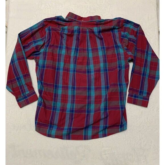 Gant Plaid Shirt Size 1X Big Red Button-Down Long Sleeve Cotton Blend - Picture 6 of 7
